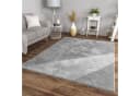 TT Home Teppich Grau Kurzflor Rautenmuster 3-D-Effekt Bild 2