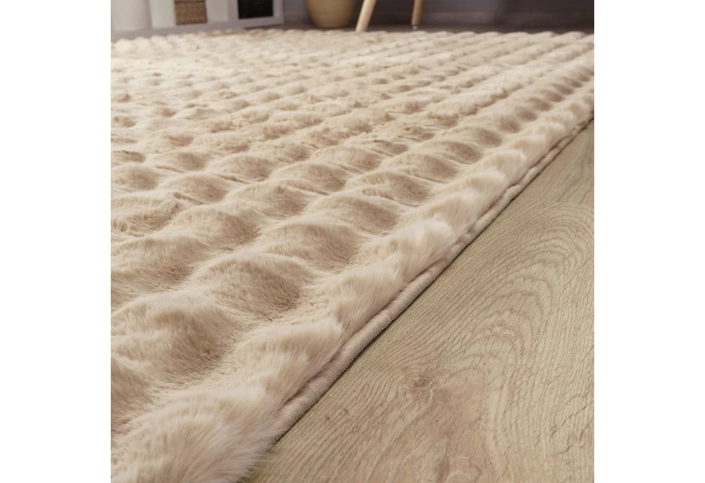 TT Home Wohnzimmer Teppich Rauten Design Soft 3D - Bild 5