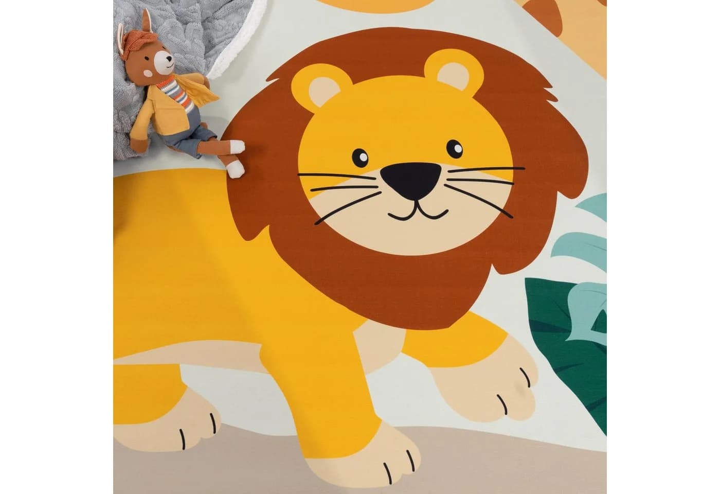TT Home Kinderzimmerteppich Rutschfest Zoo - Bild 5
