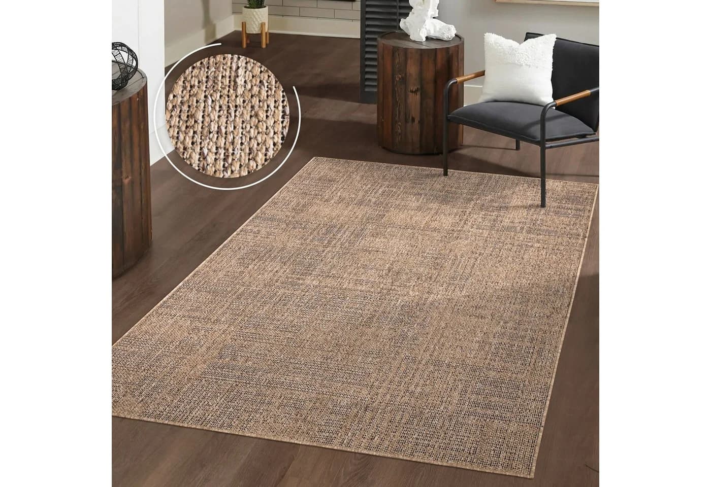 TT Home Teppich Rechteckig Beige Polypropylen Outdoor - Bild 2