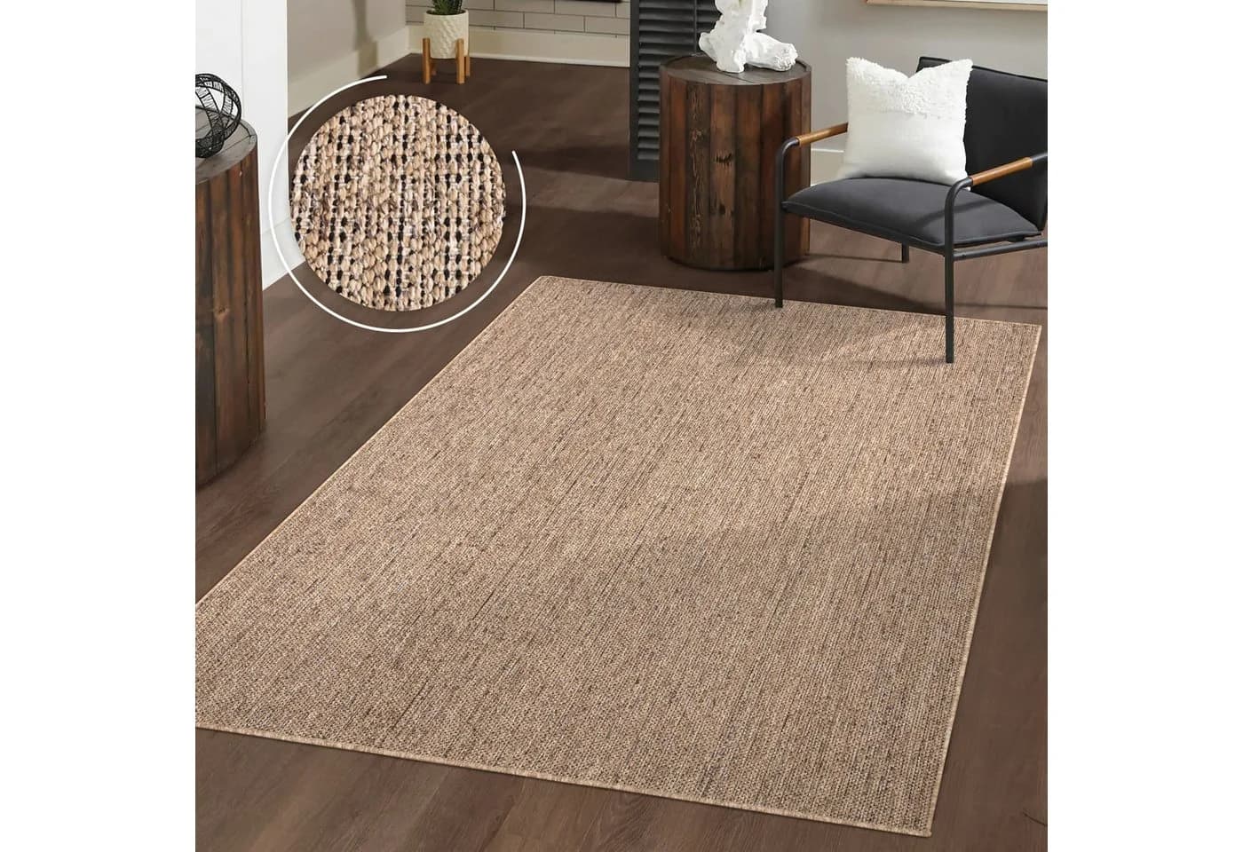 TT Home Teppich Diele Beige Geometrisch Polypropylen - Bild 2