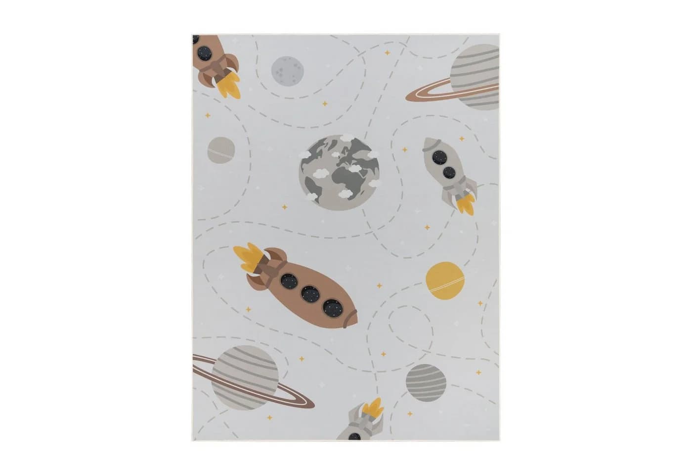 TT Home Kinderzimmerteppich Creme Polyamid Kurzflor
