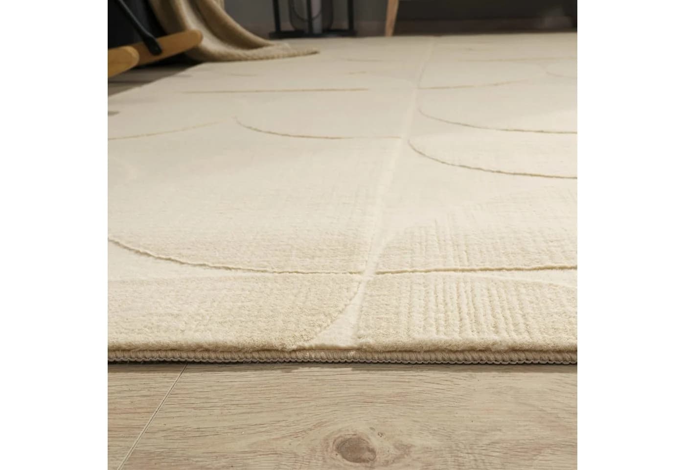 TT Home Teppich Diele Kurzflor Beige Geometrisch Skandi Boho - Bild 4