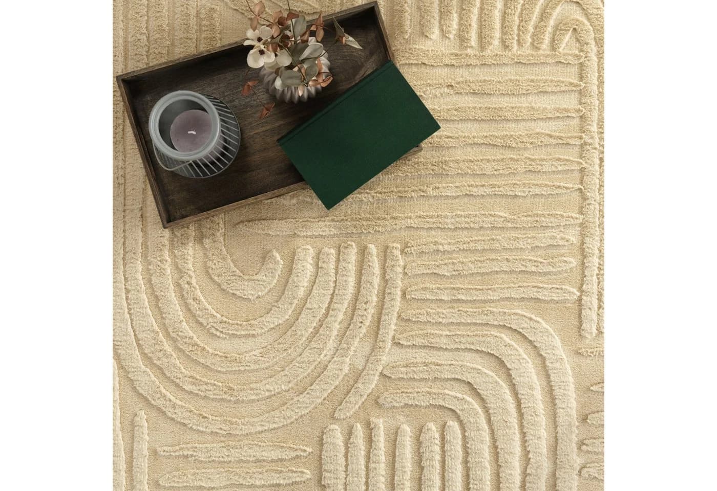 TT Home Teppich Diele Kurzflor Geometrisch Beige - Bild 5