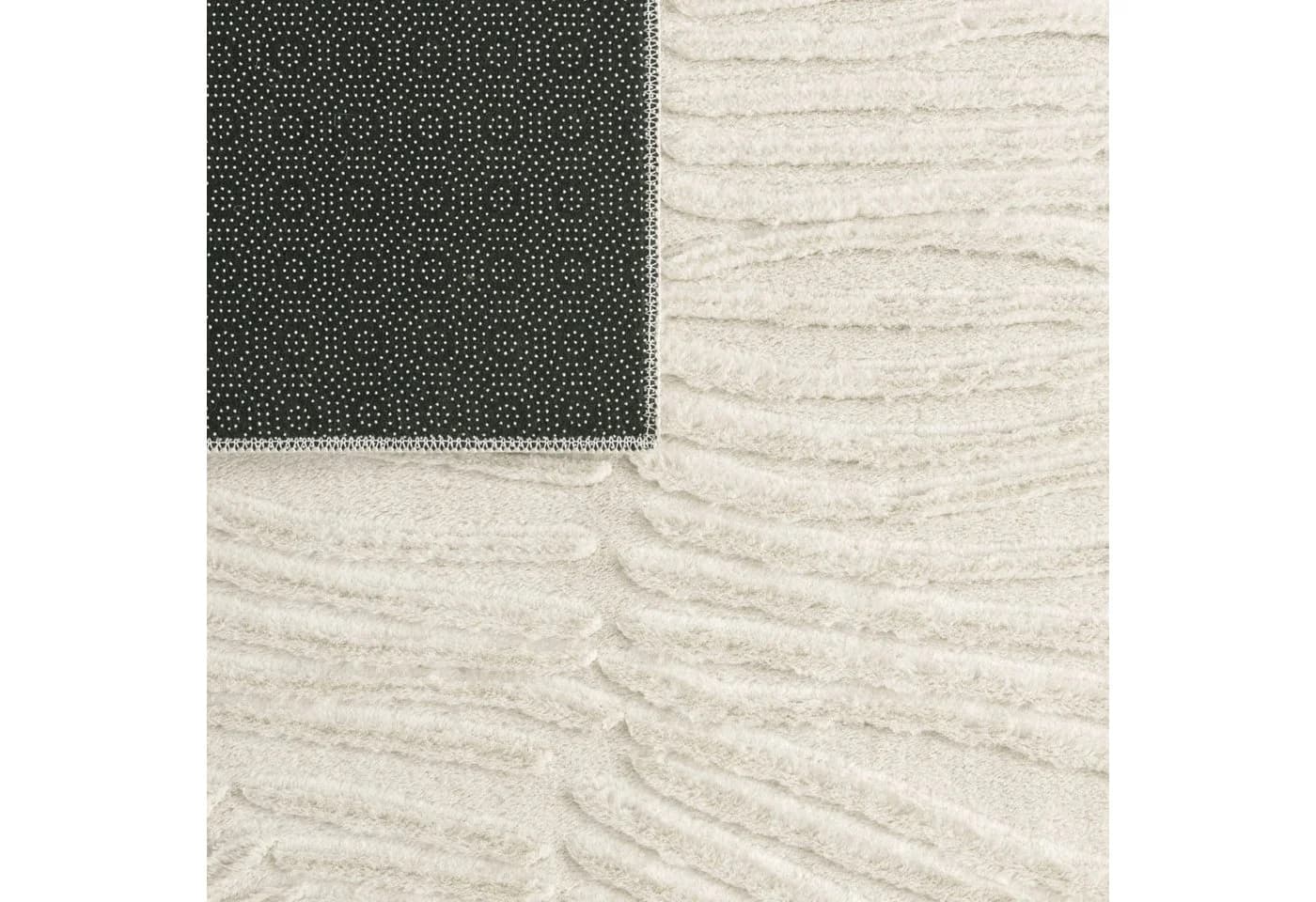 TT Home Kurzflor Teppich Geometrisch Skandi Boho Grau Beige