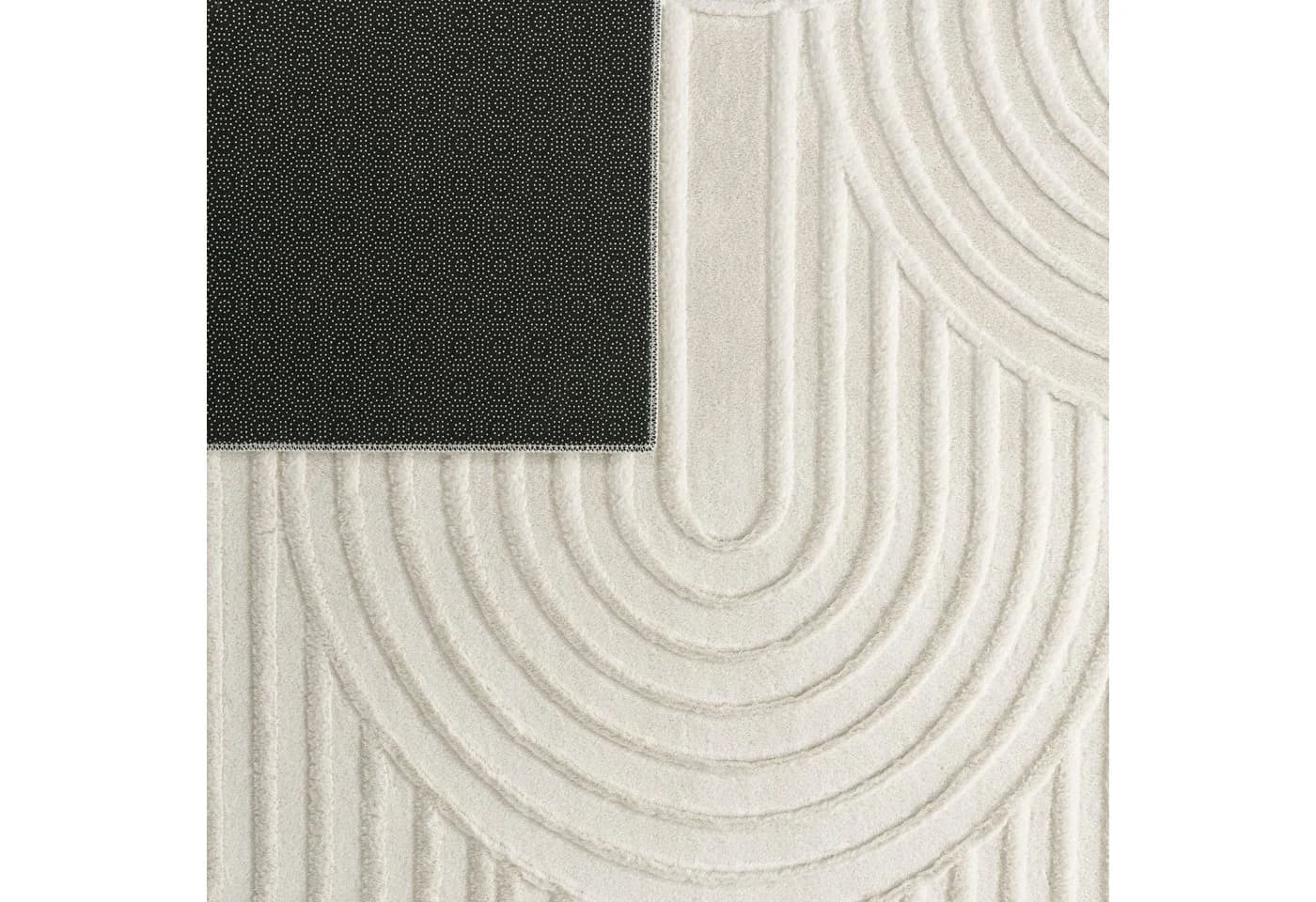 TT Home Teppich 10-515-4_80X150_Creme_Rechteckig, Kurzflor, Geometrische Optik