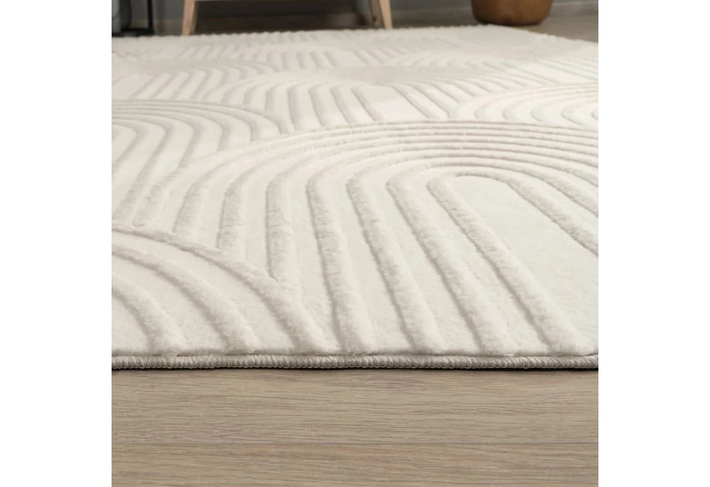 TT Home Teppich 10-515-4_80X150_Creme_Rechteckig, Kurzflor, Geometrische Optik - Bild 5