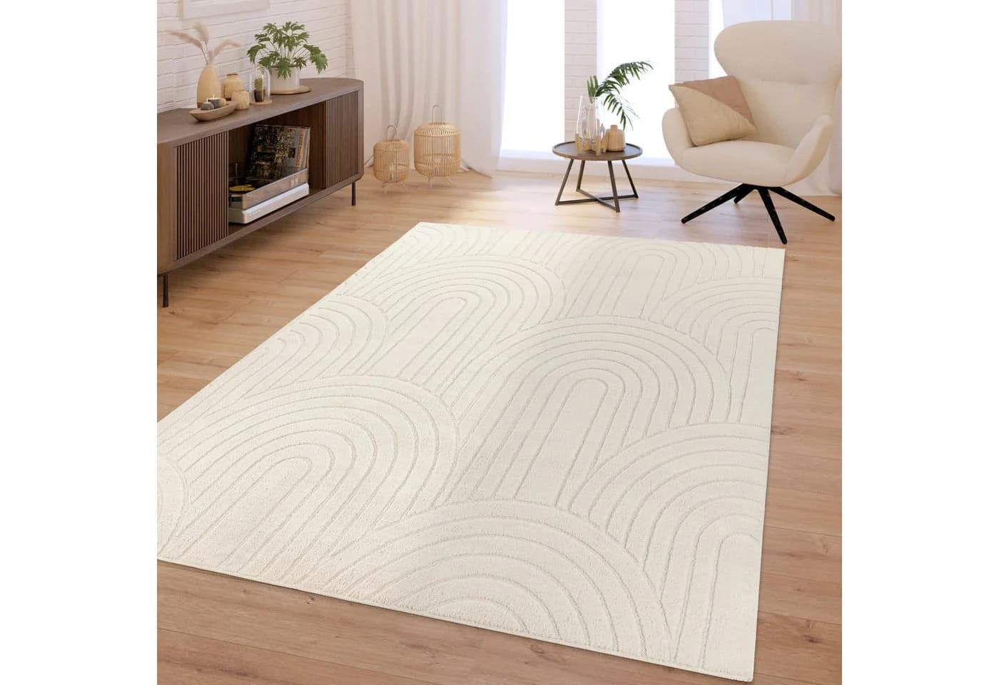 TT Home Hochflor Teppich Esszimmer Schlafzimmer Wohnzimmer - Bild 2