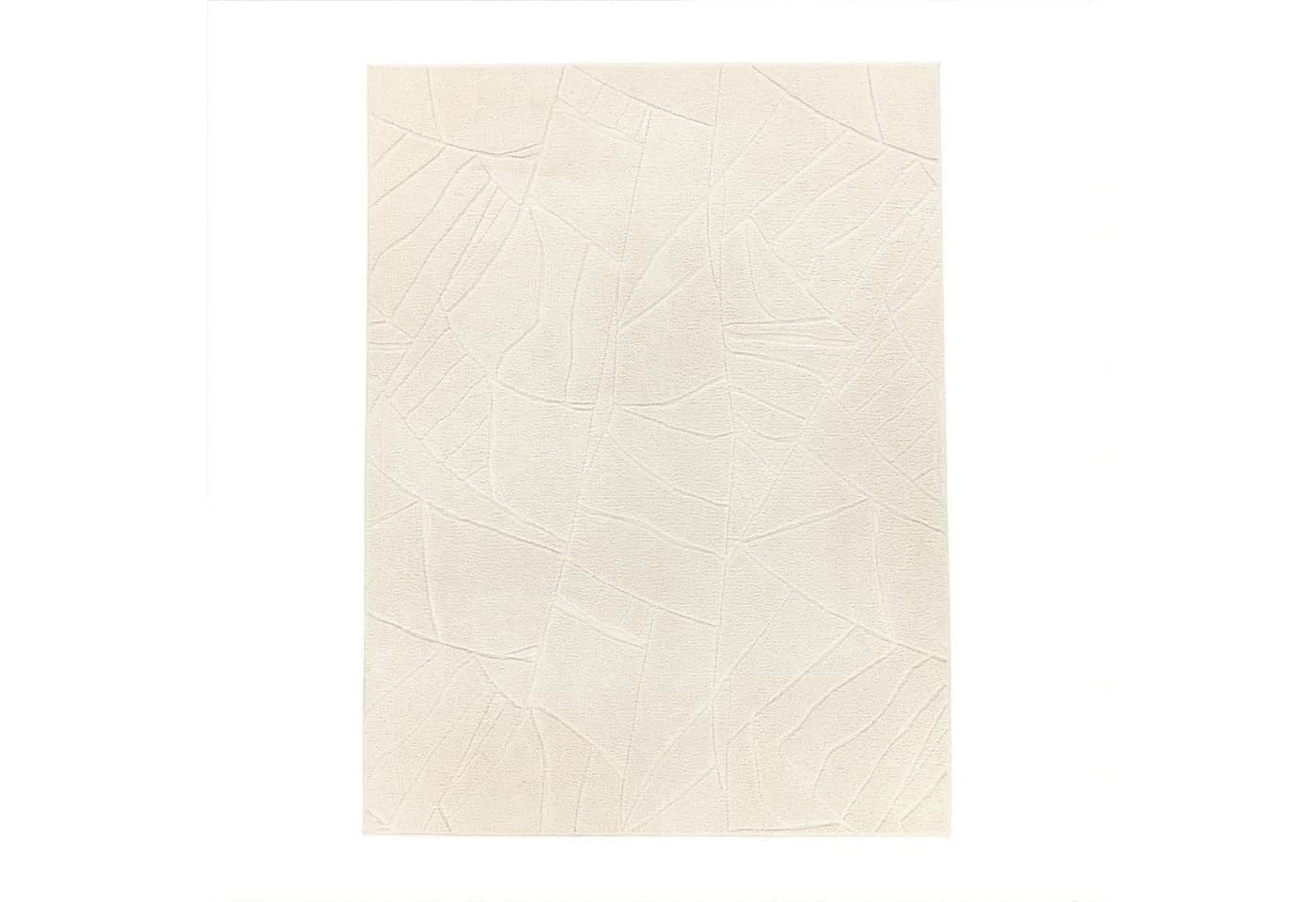 TT Home Teppich Hochflor Beige Polyester Uni