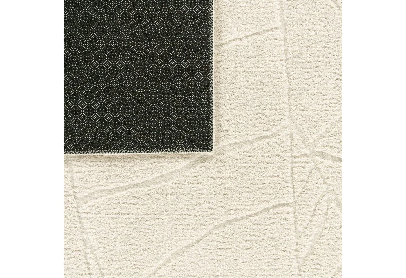 TT Home Teppich Hochflor Beige Polyester Uni - Bild 5