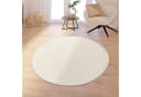 TT Home Teppich Rund Hochflor Beige Uni Polyester Bild 2