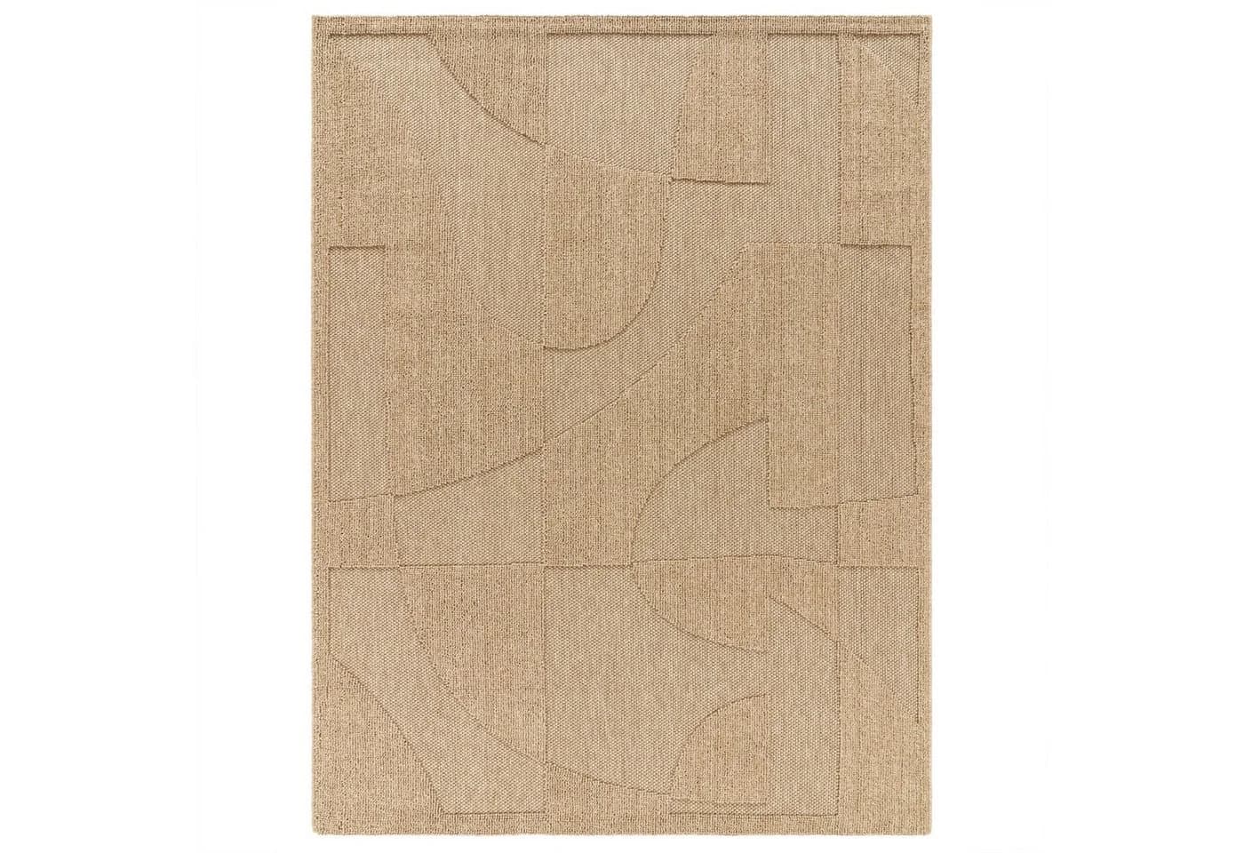TT Home Teppich Geometrisch Beige Polypropylen
