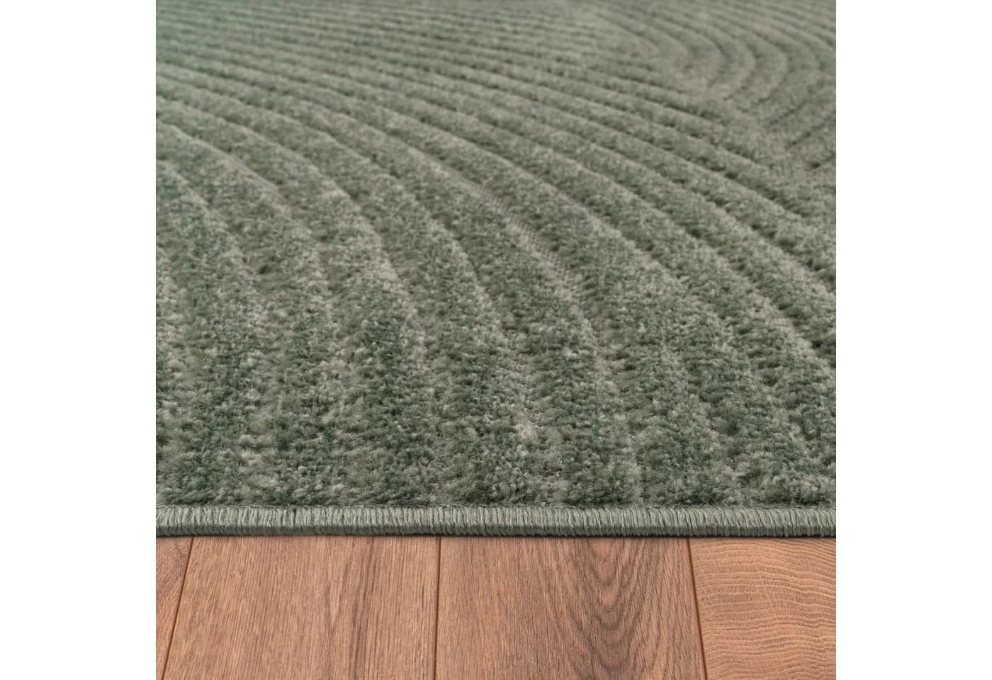 TT Home In- & Outdoorteppich Grün 3D-Effekt Wetterfest