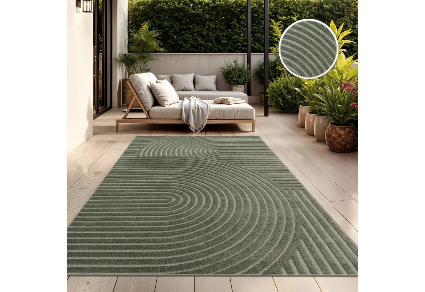 TT Home Teppich In-&Outdoorteppich Wetterfest Balkon - Bild 2