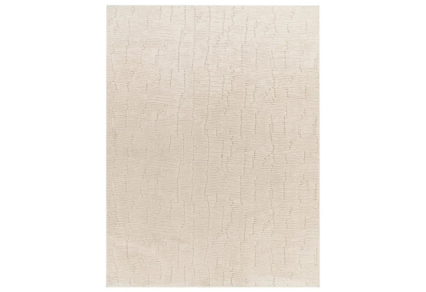 TT Home Teppich Hochflor Beige/Creme Waschbar
