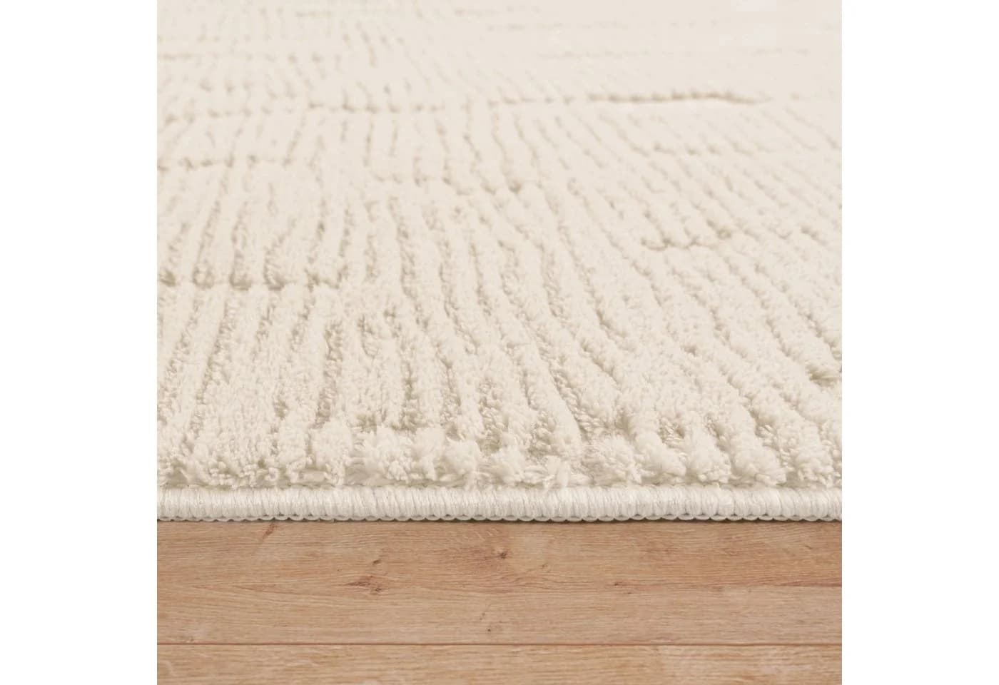TT Home Teppich Hochflor Beige/Creme Waschbar - Bild 3