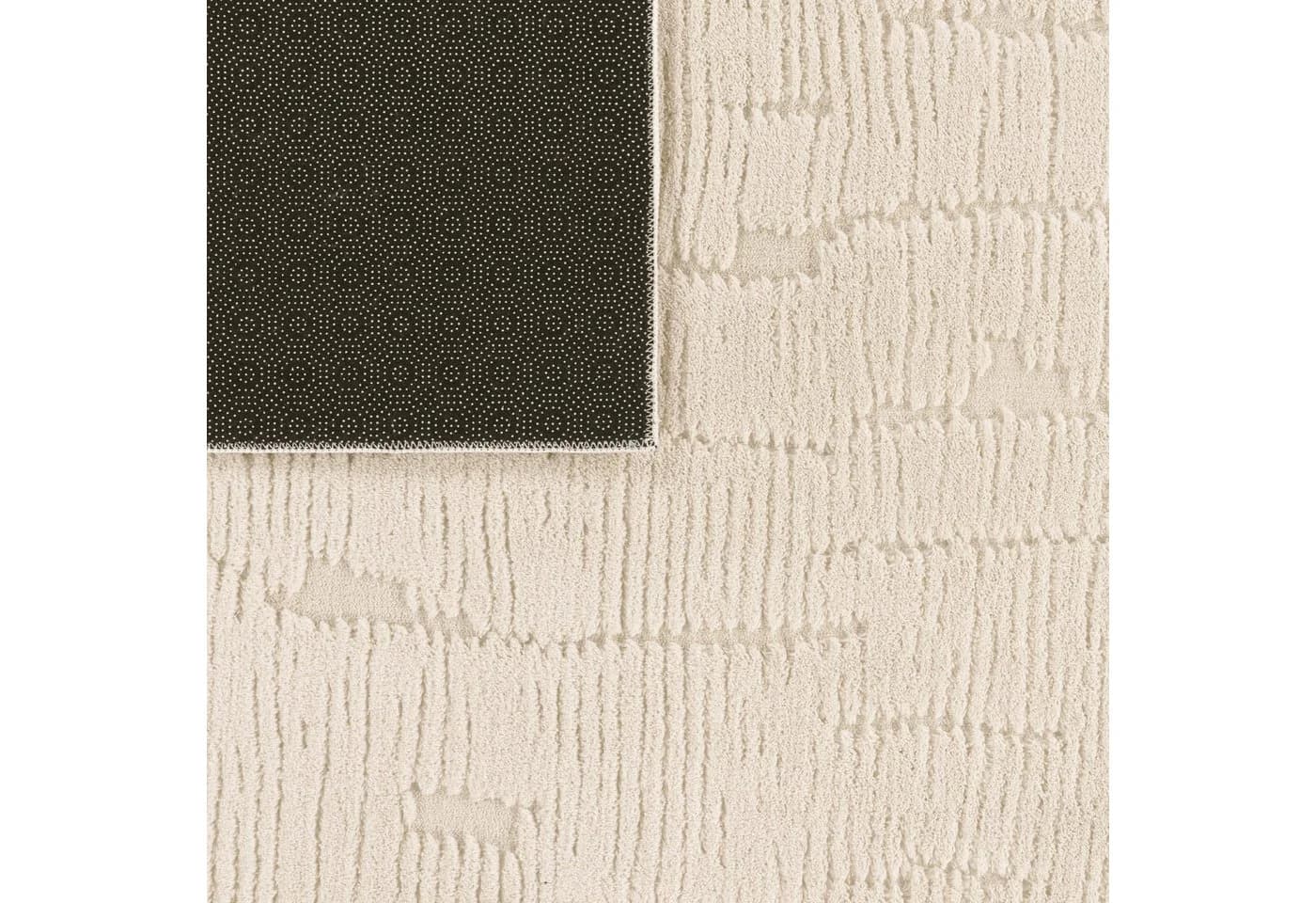 TT Home Teppich Hochflor Beige/Creme Waschbar - Bild 4