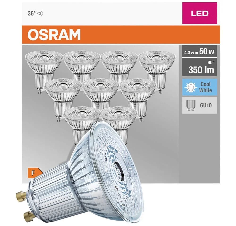 OSRAM LED-Reflektor GU10 4,3W 4.000K 350lm 10er - Bild 2