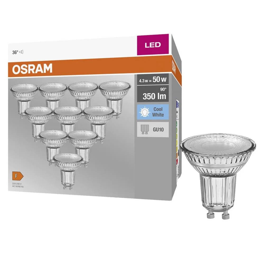 OSRAM LED-Reflektor GU10 4,3W 4.000K 350lm 10er - Bild 5