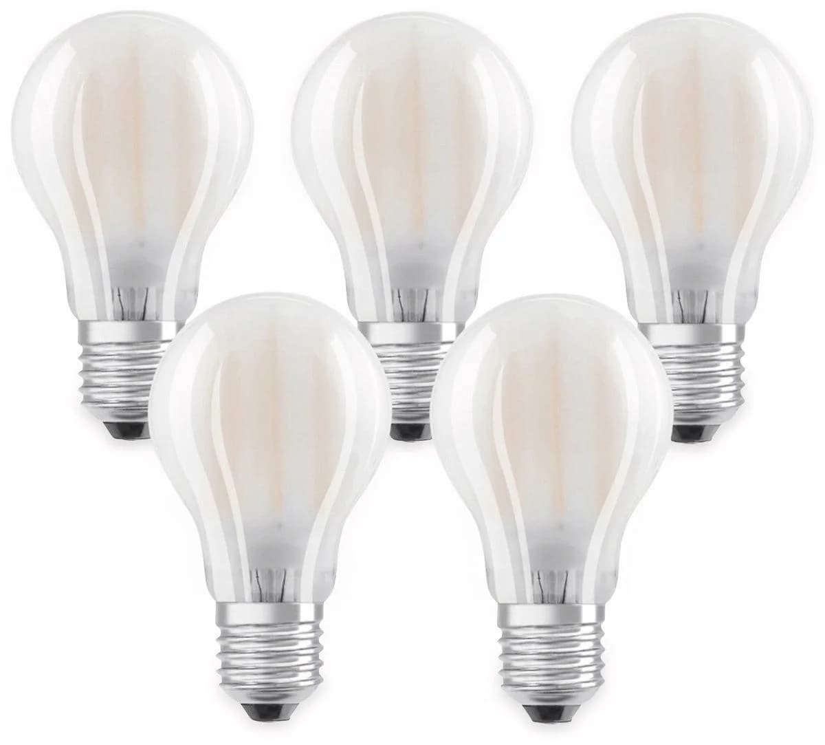OSRAM LED-Lampe Classic E27 6,5W 2.700K 806lm 5er