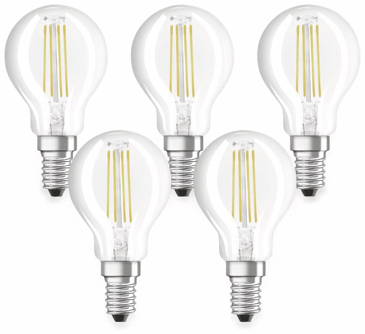 OSRAM LED-Lampe E14 Filament 4W 470lm 5er-Set
