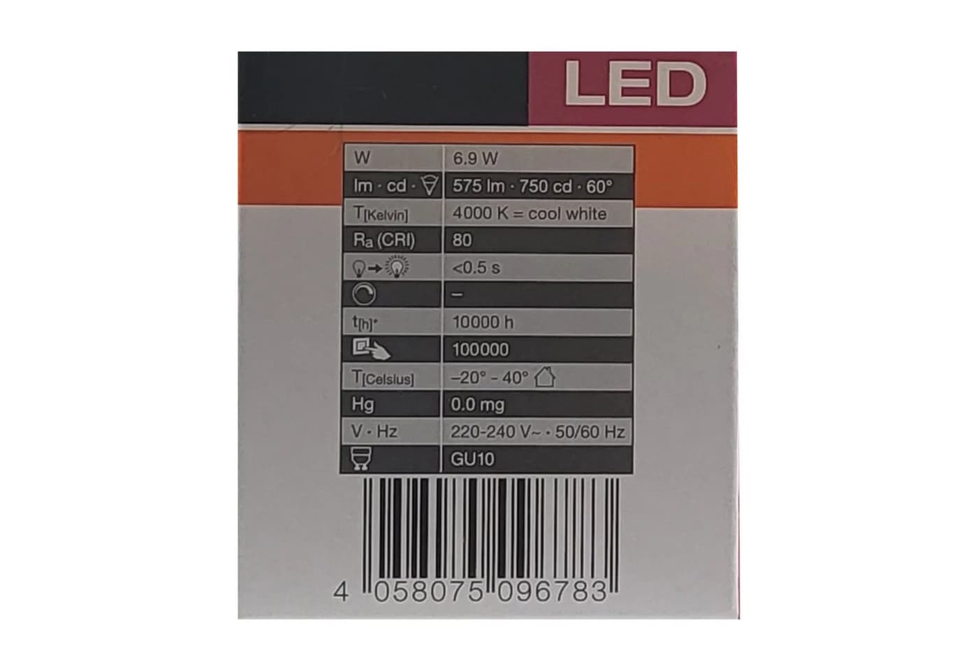 Osram LED STAR PAR16 6,9W/840 GU10 Kaltweiß 60° 10er-Pack - Bild 3