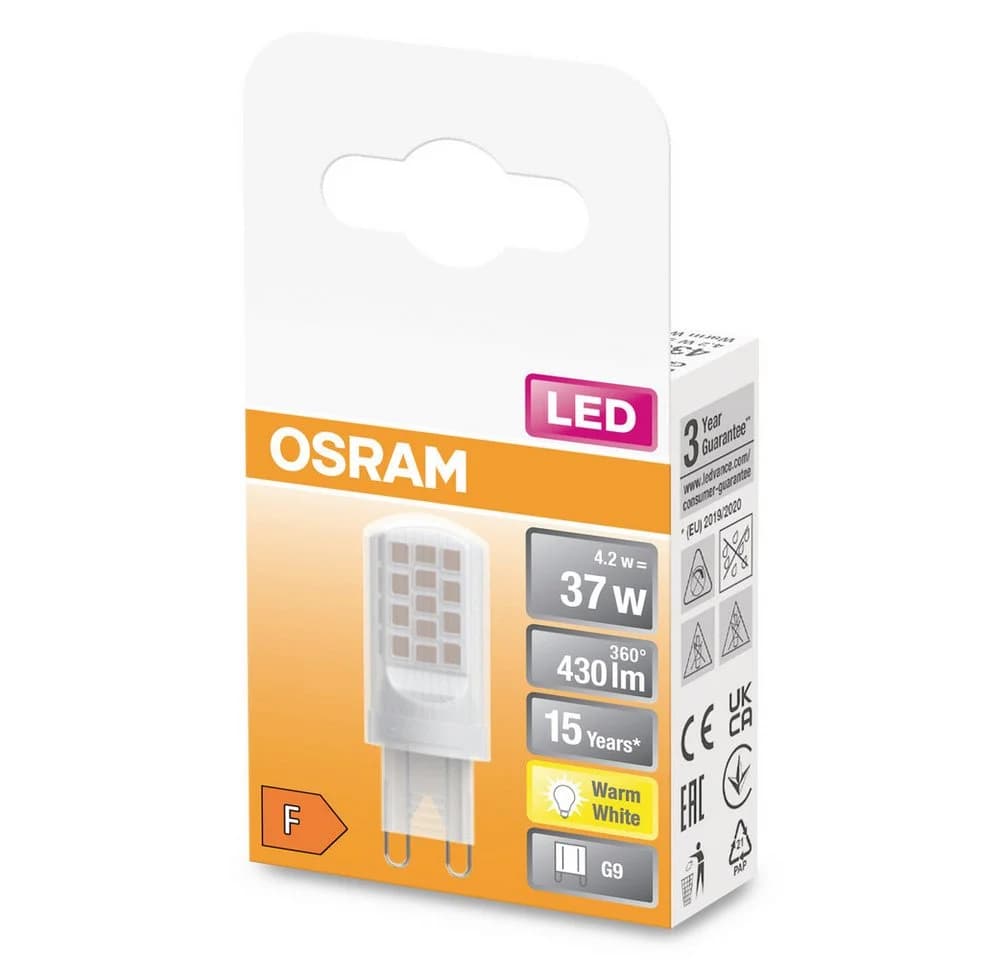 Osram LED Stiftsockellampe Pin G9 4,2 W warmweiß