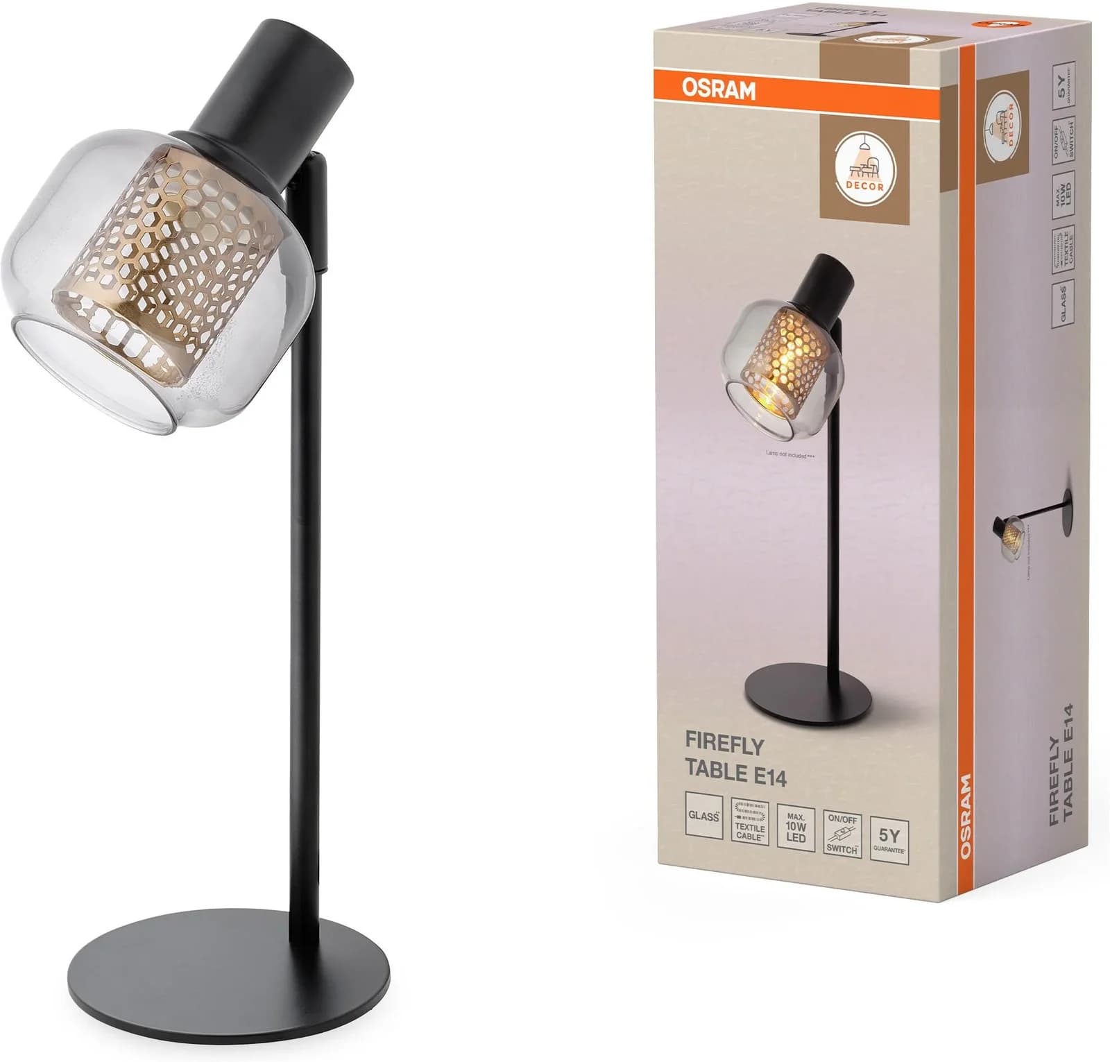 OSRAM Tischleuchte Decor Firefly Schwarz Industrial Style