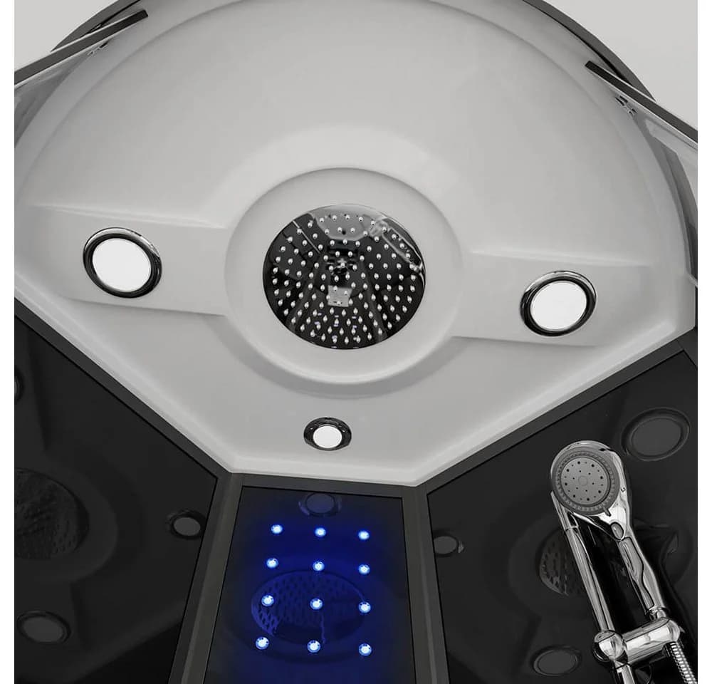 HOME DELUXE Komplettdusche WHITE PEARL mit LED-Beleuchtung & Rückenmassage - Bild 4