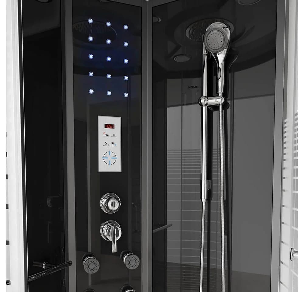HOME DELUXE Komplettdusche WHITE PEARL mit LED-Beleuchtung & Rückenmassage - Bild 5