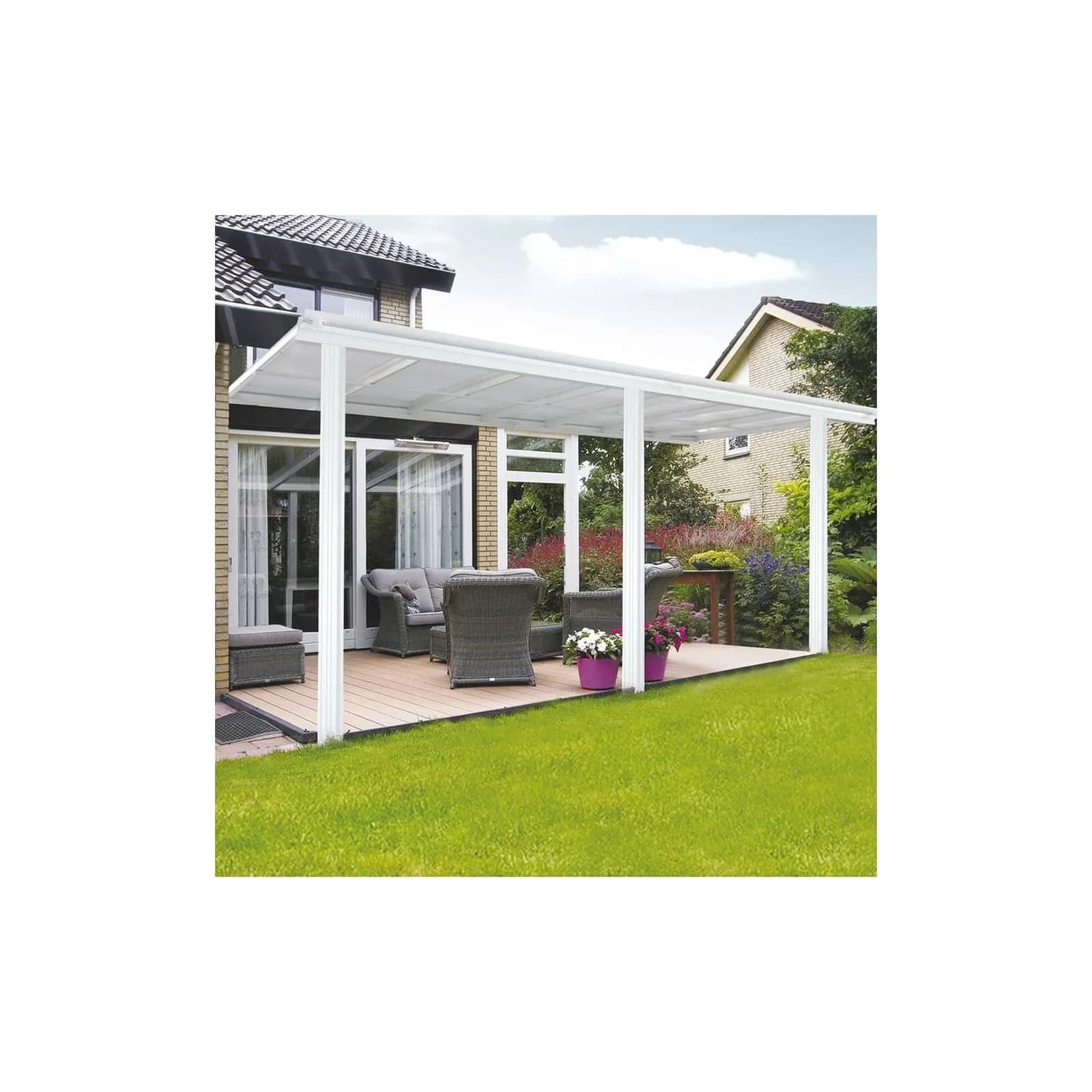 HOME DELUXE Terrassenüberdachung SOLIS Weiß