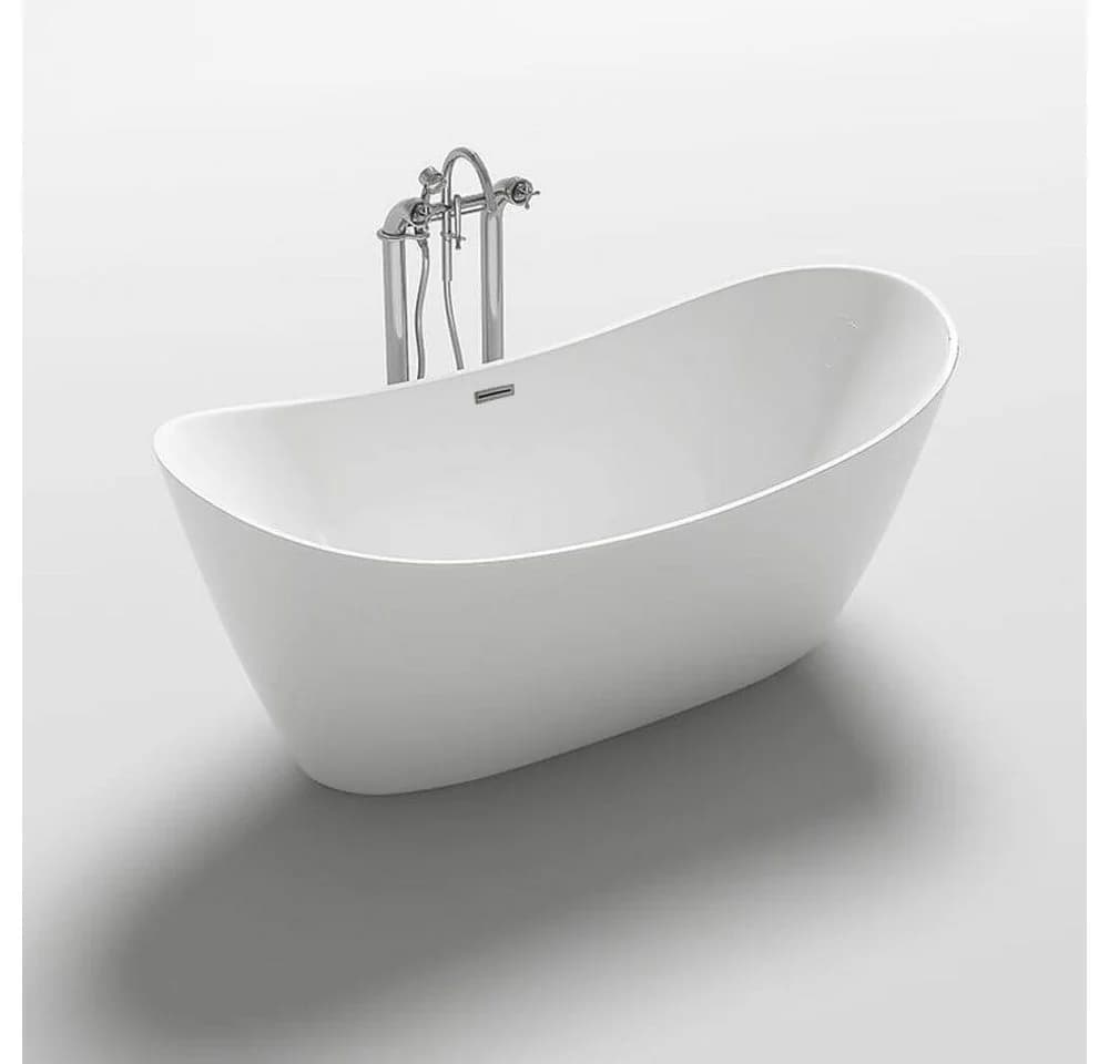 HOME DELUXE Freistehende Badewanne Ovalo Weiß Acryl - Bild 2
