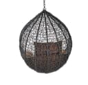HOME DELUXE Hängesessel CIELO Polyrattan Grau - Korb mit Kissen Bild 4
