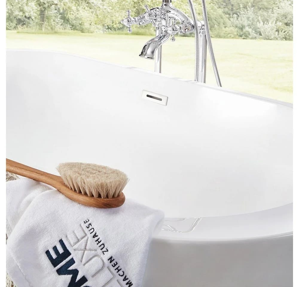 HOME DELUXE Freistehende Badewanne CODO Weiß Gehärtetes Acryl - Bild 4