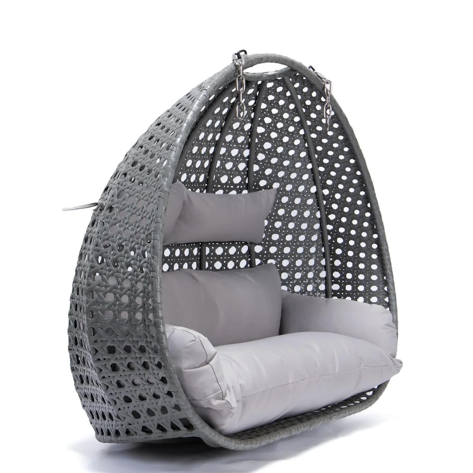 Home Deluxe Polyrattan Hängesessel-Korb Twin Bunt