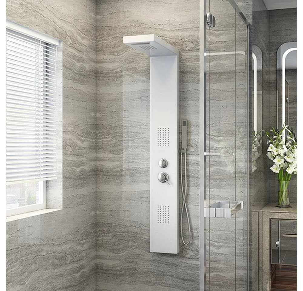 HOME DELUXE Duschpaneel CASCATA Weiß mit Tropenbrause und Thermostat - Bild 2