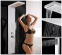 HOME DELUXE Duschpaneel CASCATA Weiß mit Tropenbrause und Thermostat Bild 4
