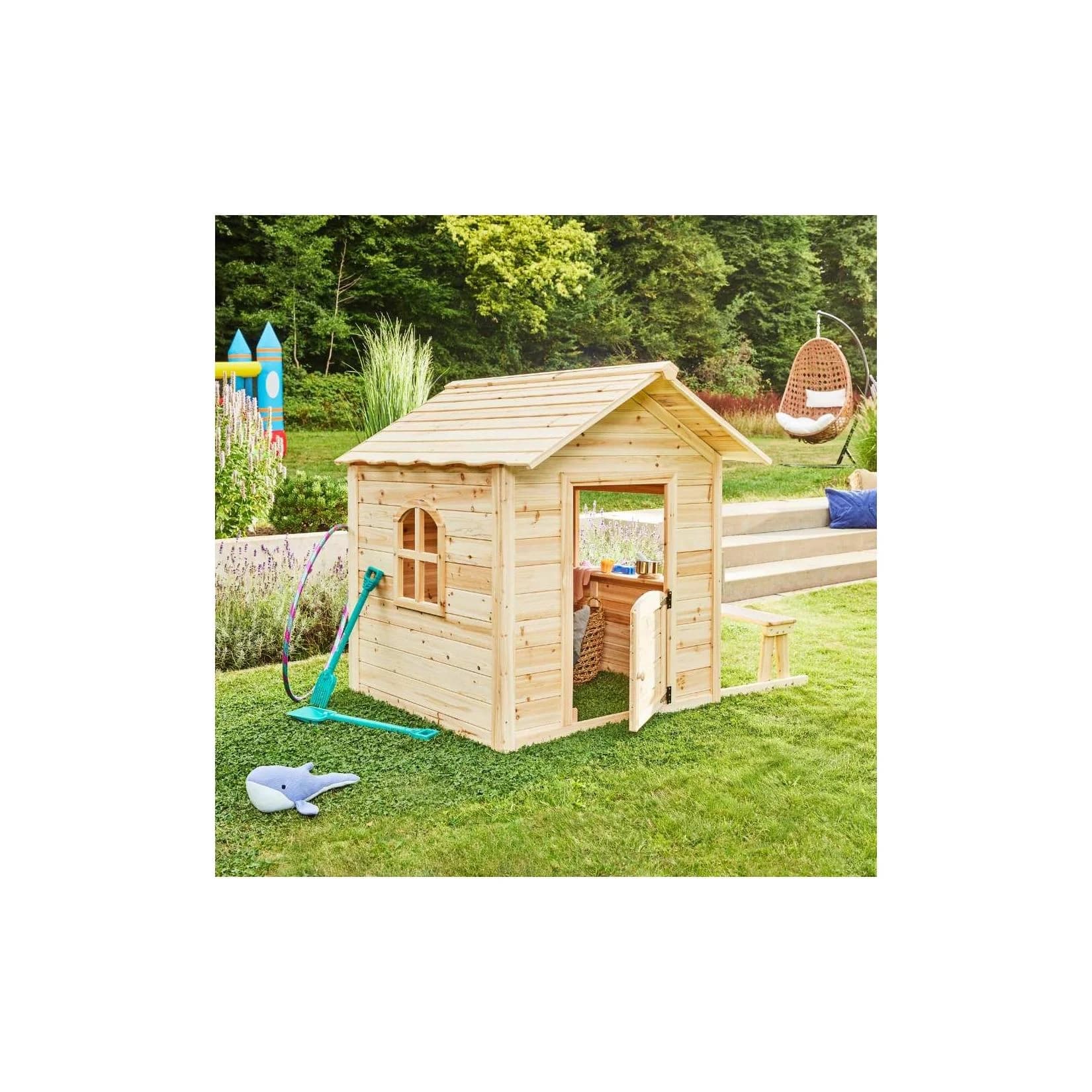 Home Deluxe Spielhaus Der große Palast natur mit Bank