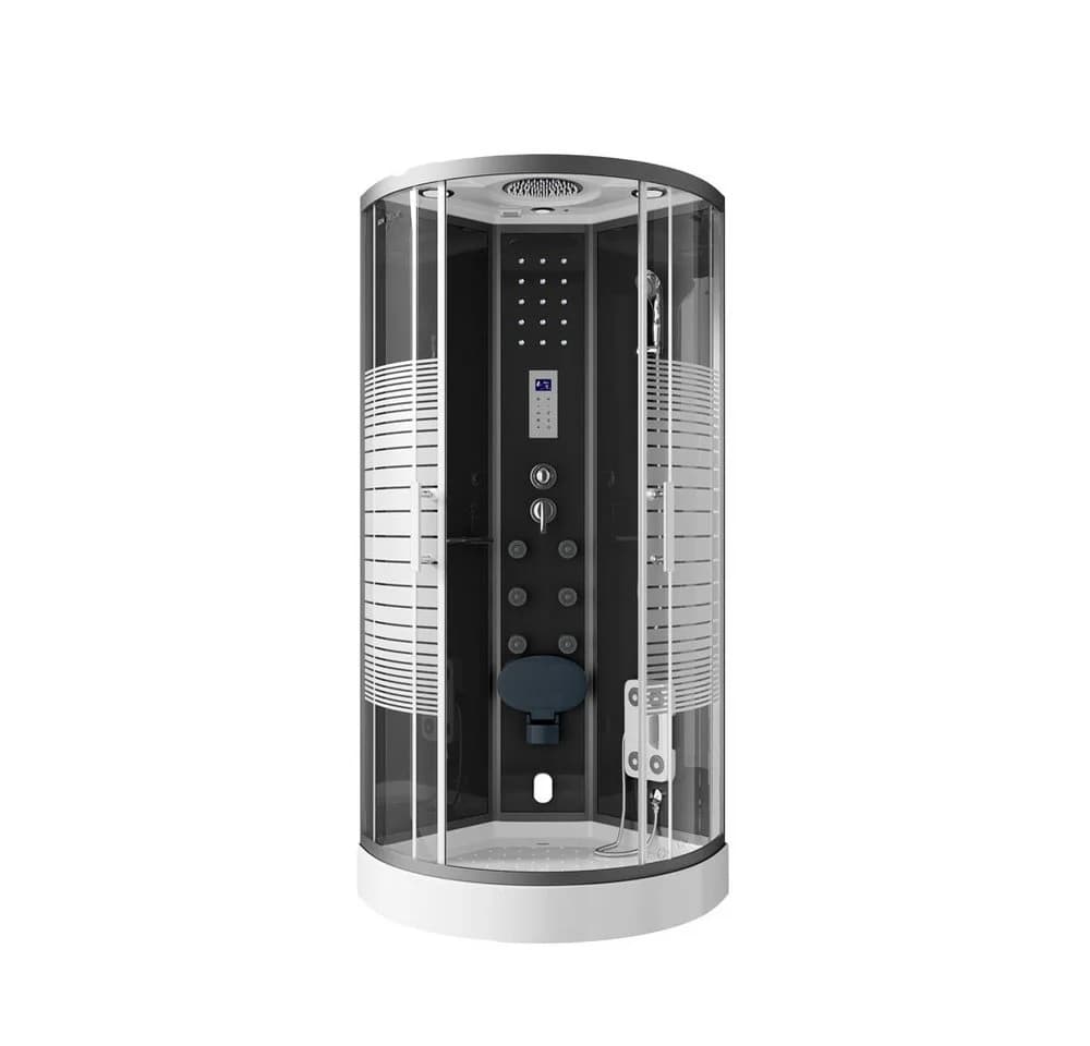 HOME DELUXE Dampfdusche BLACK PEARL mit LED-Beleuchtung und Radio - Bild 2