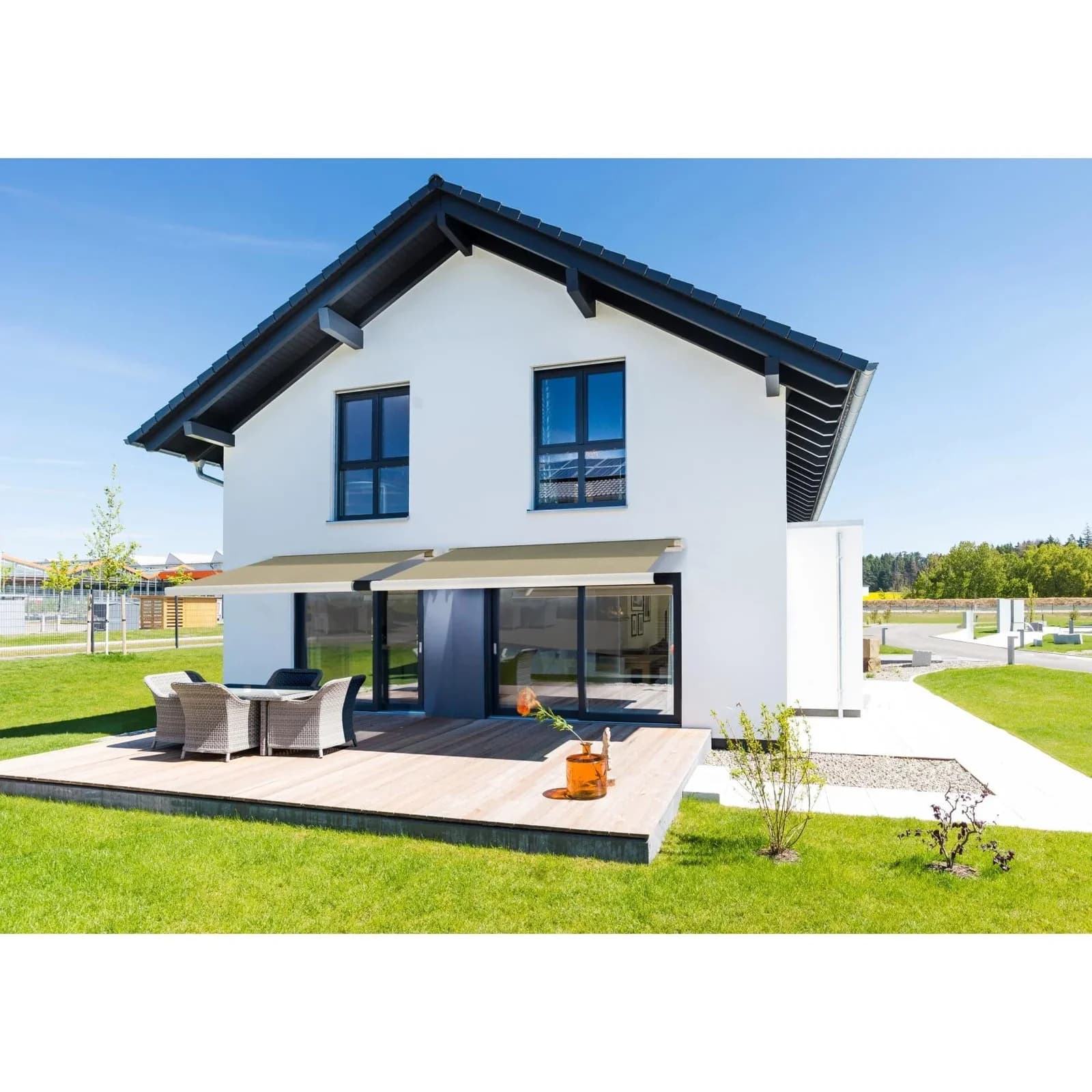Home Deluxe LED-Vollkassettenmarkise Elos V2 inkl. Sensor Sandfarben