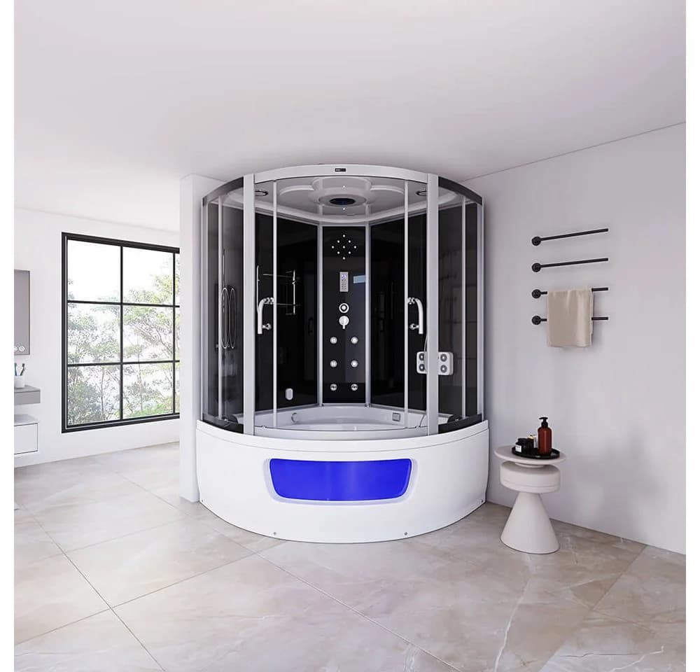 HOME DELUXE Dampfdusche EXCLUSIO Schwarz Dampfsauna Whirlpool - Bild 2