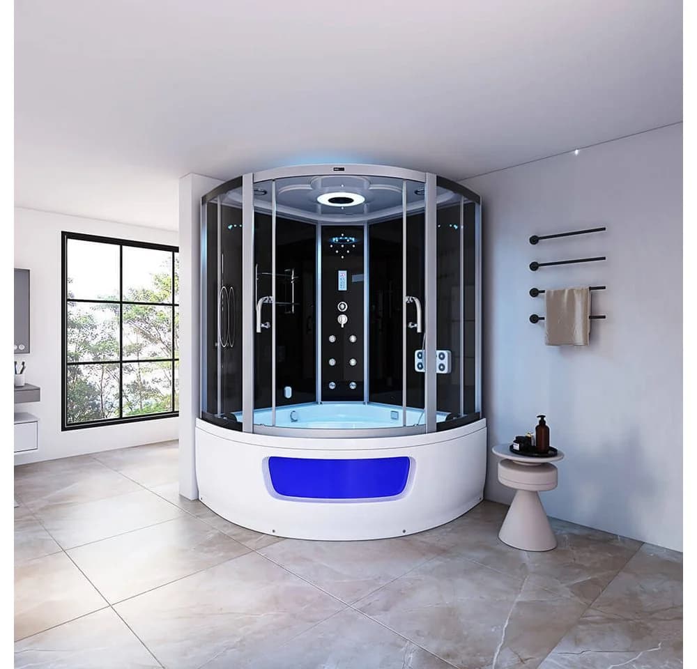 HOME DELUXE Dampfdusche EXCLUSIO Schwarz Dampfsauna Whirlpool - Bild 3