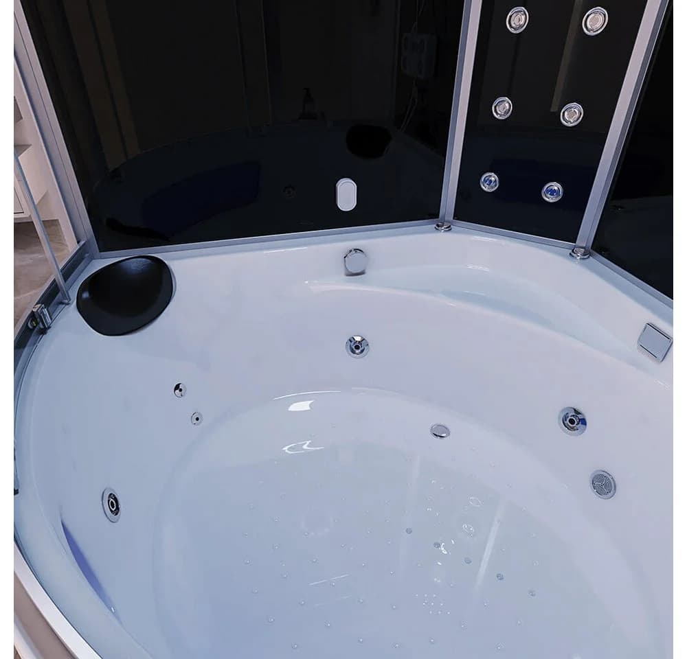 HOME DELUXE Dampfdusche EXCLUSIO Schwarz Dampfsauna Whirlpool - Bild 5