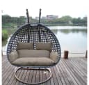 Home Deluxe Auflagekissen Polyrattan Hängesessel TWIN Beige UV-Beständig Bild 2