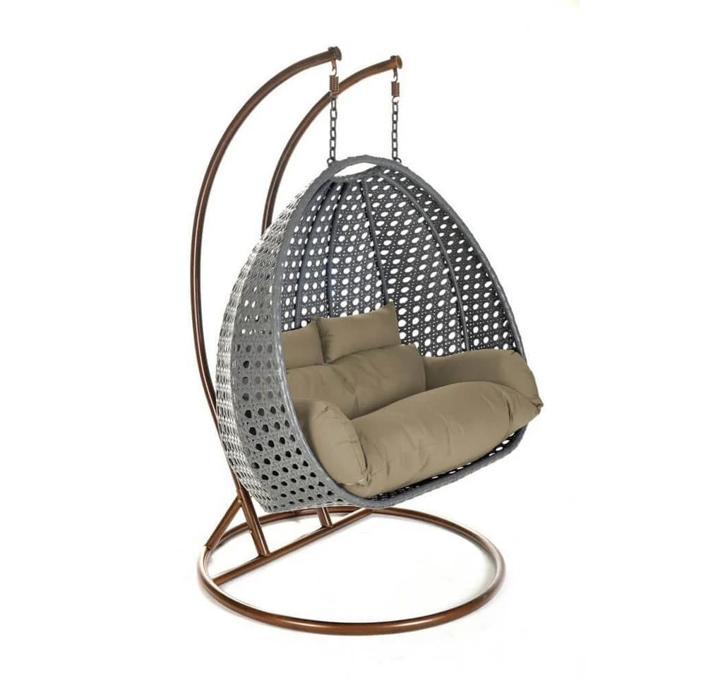 Home Deluxe Auflagekissen Polyrattan Hängesessel TWIN Beige UV-Beständig - Bild 4
