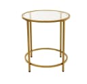 HOME DELUXE Beistelltisch MASEI Ø 50 cm Rund Glastisch Bild 2