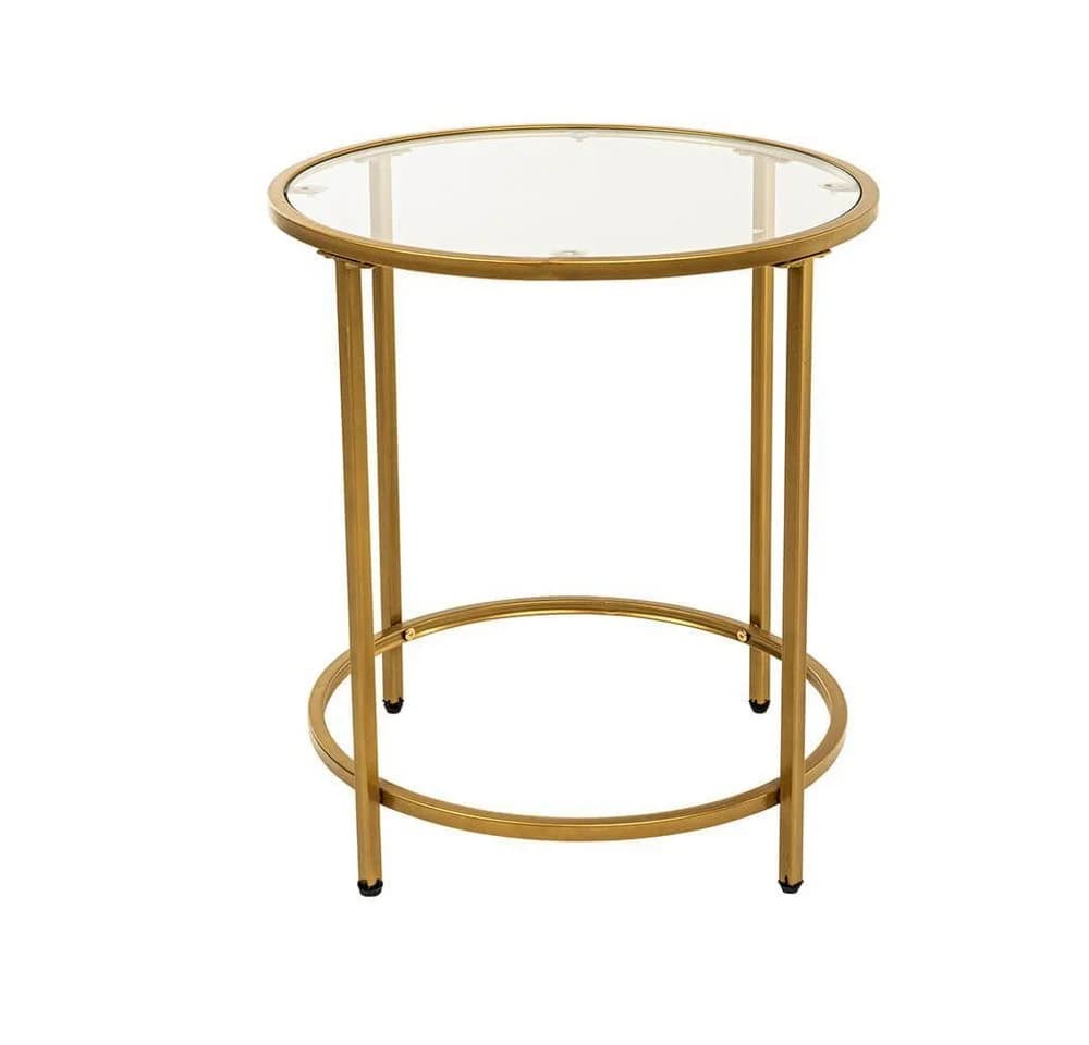 HOME DELUXE Beistelltisch MASEI Ø 50 cm Rund Glastisch - Bild 2