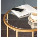 HOME DELUXE Beistelltisch MASEI Ø 50 cm Rund Glastisch Bild 3