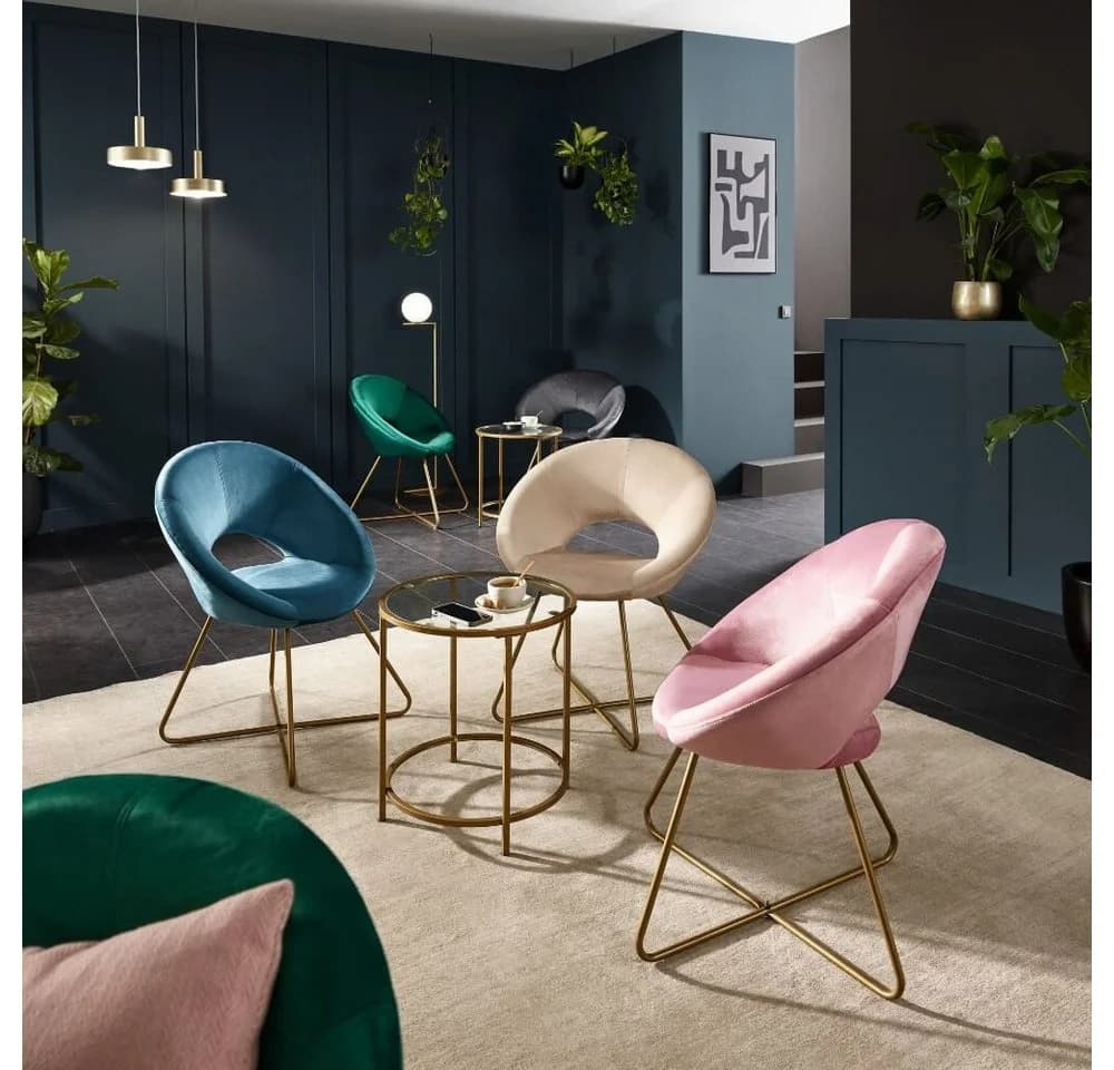 HOME DELUXE Beistelltisch MASEI Ø 50 cm Rund Glastisch - Bild 4