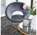 HOME DELUXE Samtstuhl SELESA Gold Grau Esszimmerstuhl Bild 1